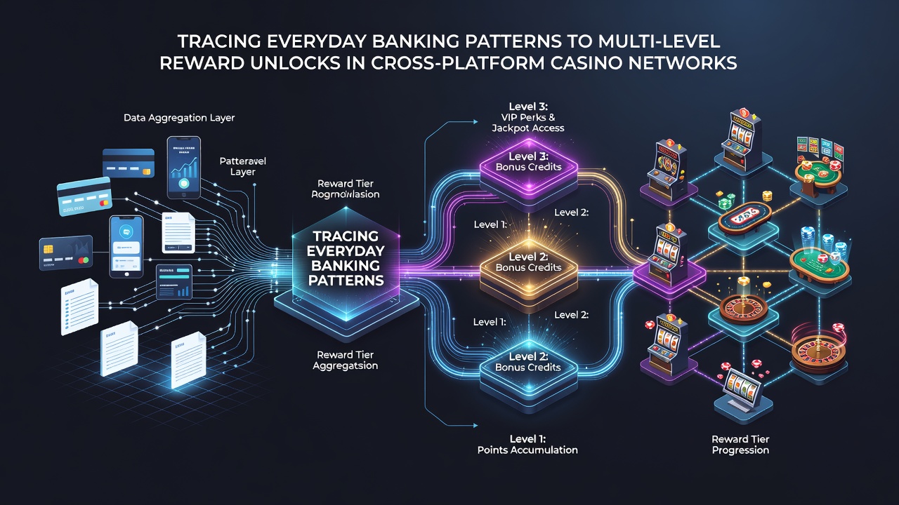 Visualisierung von Belohnungsstufen und Bankmustern in Casino-Netzwerken